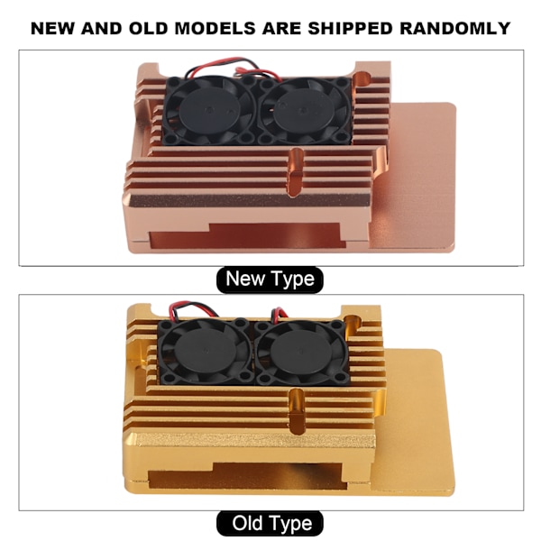 Skyddande hölje för Raspberry Pi 3 Modell 2b/3b med värmeavledning och dubbla fläktar