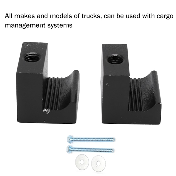 2 stk. Værktøjskasse Spændebånd Heavy Duty Crossover J-Krog Aluminium Legering Universal til Lastbil Bil Sort