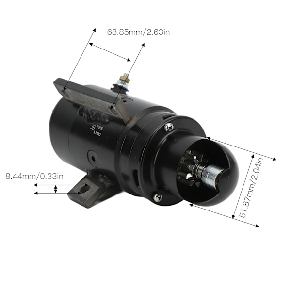 Perämoottorin käynnistysmoottori 9 hammasta DC12V MOT5015 3427 Vaihto 75HP 80HP 85HP 90HP moottorille 1984‑10