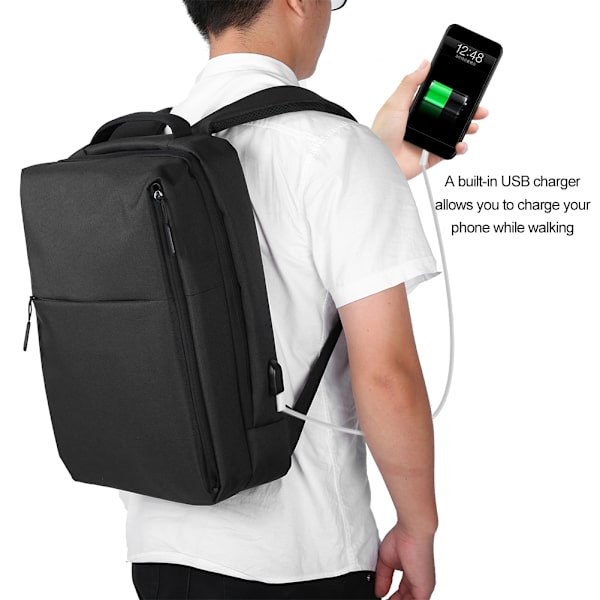 Fipilock Bærbar Smart USB Fingeravtrykk Lås Ryggsekk Anti-Tyveri Laptop Bag