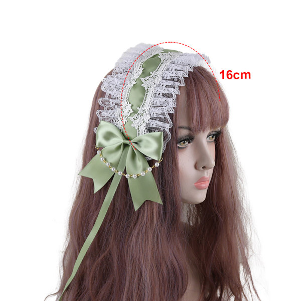 Lace Headband Lolita Maid Rose Flower Headdress Ornaments Ribbon