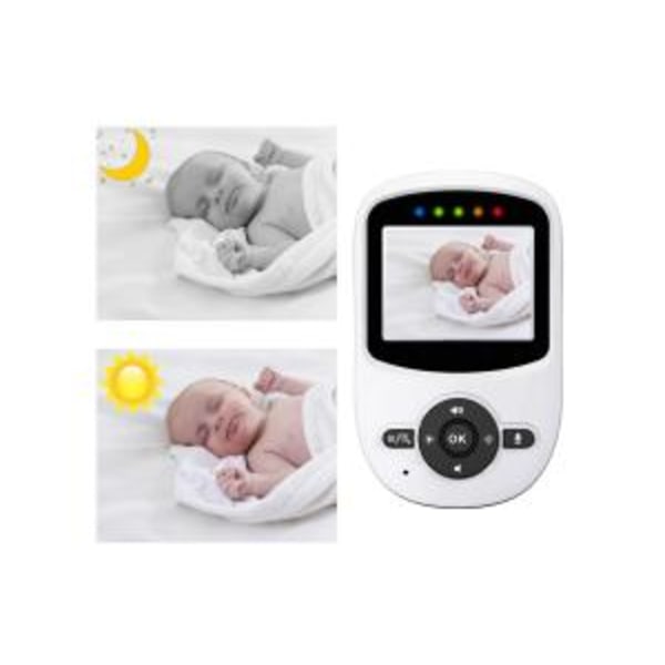Parent's Eye, 2,4\" Trådlös Digital Kameramonitor med Högkapacitetsbatteri, Infraröd Mörkerseende och Temperaturövervakning, för Barn dygnet runt