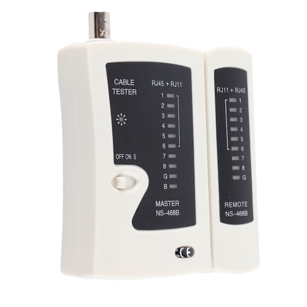 NS‑468B BNC Netværkskabels Tester Universal Rj45 Rj11 Trådtester med Opbevaringspose DC 9V