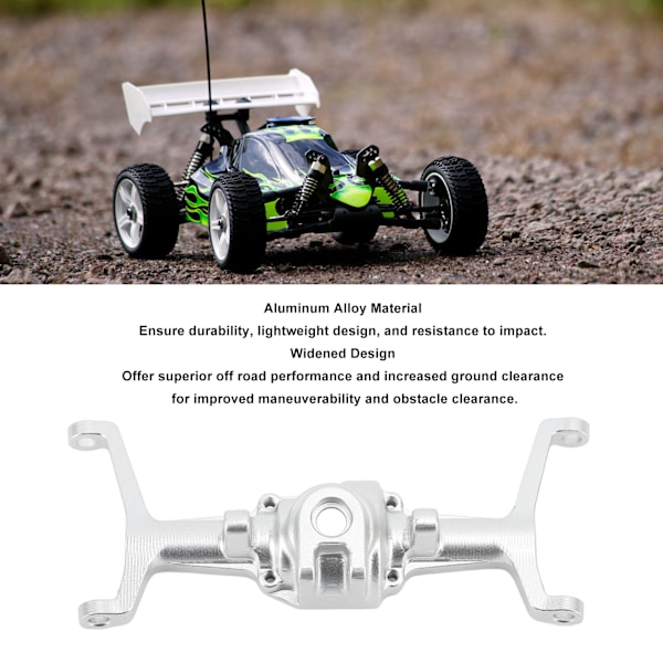 RC Bil Framaxelhus Aluminiumlegering Breddad Design Framaxelhus för HOBBYPLUS 1/18 4WD CP18P RC Bil Silver