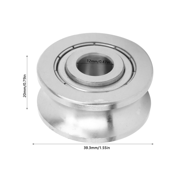 Spårstyrningsrullelager Högkolhaltigt kromlagerstål 12 x 39,3 x 20mm(LFR5201-14 KDD)