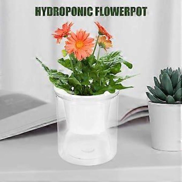 5 Sett Selvvanningspotte Hage Hydroponisk Dyrkingssystem Blomsterpotter