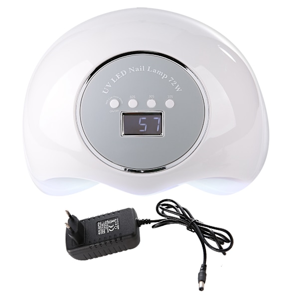 72W Kraftful UV LED Neglelampe Hurtig Tørring Autosensor Manikyrlampe 100-240V EU Stik
