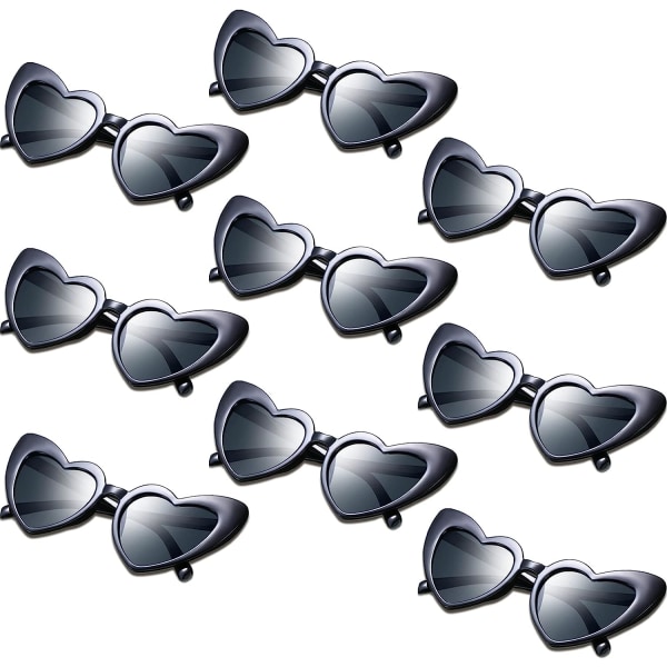9 par hjärtformade solglasögon Vintage hjärtasolglasögon kvinnor