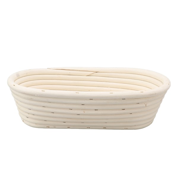 25cm Brödjäskorg Set Oval Naturlig Rattan Surdeg Jäskorg Deg Skrapa Tyg Foder Borste