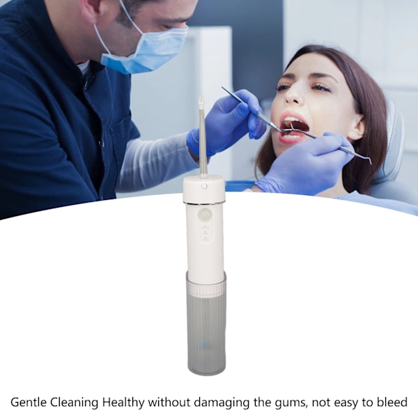 Ledningsfri Vandtandsrenser Oral Irrigator Genopladelig Vandfast Mild Harpiks Tandrenser Hvid