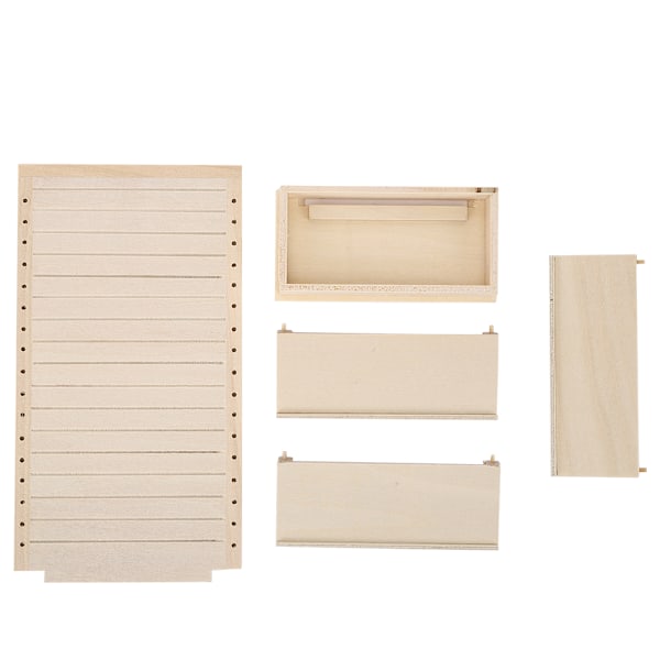 1/12 Dockhus Miniatyr Supermarkshyllor Trä Mini Modell Set Tillbehör Supermarkshyllor