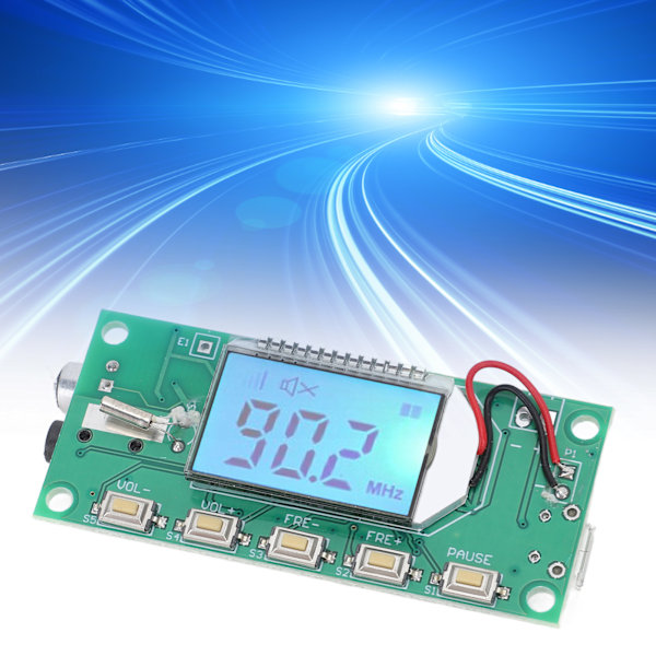 DSP PLL FM-senderkort Digital frekvensmodulasjonsmodul for stereo trådløs mikrofon DC3V‑5V 87‑108MHz