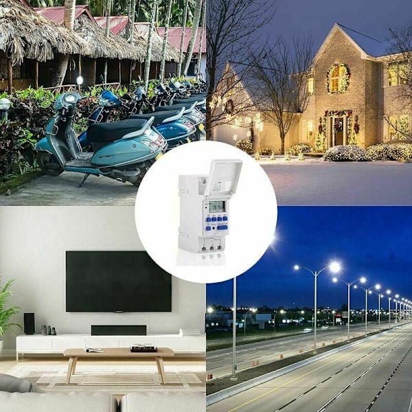 Enkel Digital Timer, Designad för Veckovis Elektronisk Tidsstyrning, Kraftig Konstruktion för Orubblig Prestanda, Automatisk Felkorrigering