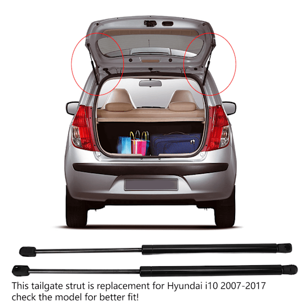 1 Pari Auton Takaluukun Tukivarsi 81770 0X000 Takaluukun Kaasutukivarsi Vaihto Hyundai I10 2007‑2017