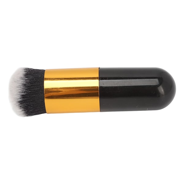 2 stk. Chubby Makeup Brush Portable Fluffy Soft Syntetisk Chubby Kosmetikbørste Sort Guld