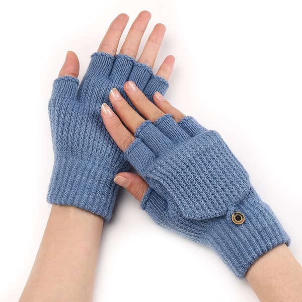 Ensfargede hansker, varme hansker med dobbel funksjon