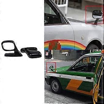 2 stk. Universal Hætte Side Bakspejl Auto Udvendig Justerbar Reflektor SUV Lastbil Sort