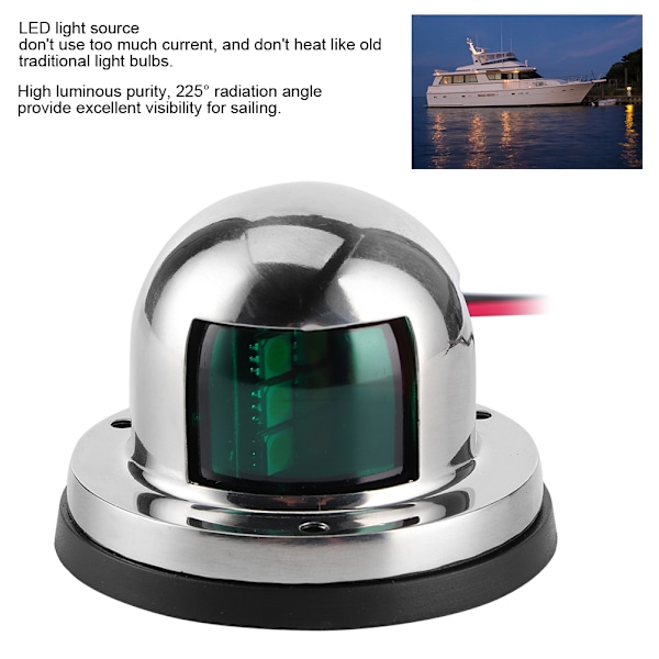 12V LED Navigointivalo Kirkas Purjehduspaikka Valo IP65 Suoja Merialus Kalastusveneelle