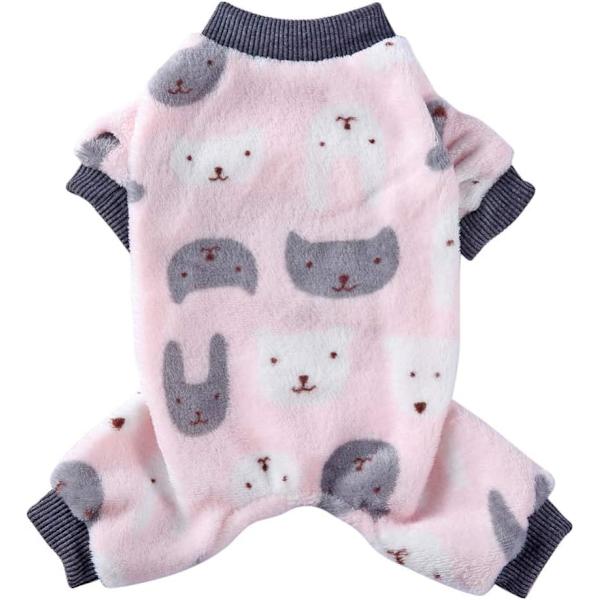 Fleece Koiran Pyjamat Pienille Keskikokoisille Koirille Tyttö Poika Koira Onesie Koiran paidat Talven lämmin koiran villapaita Lemmikkipentu Vaatteet Koira Joulupyjamat Yorkielle