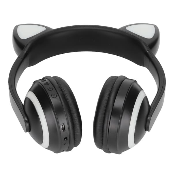 SZW‑19 Katteøre Bluetooth-hodetelefoner LED-lysende trådløst stereohodesett for barn og jenter