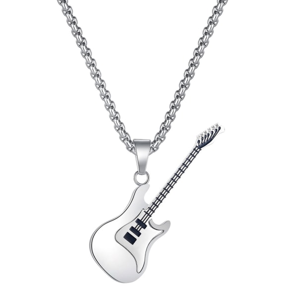 Kreativ personlighed mænds halskæde Mini Rock Guitar Pendant