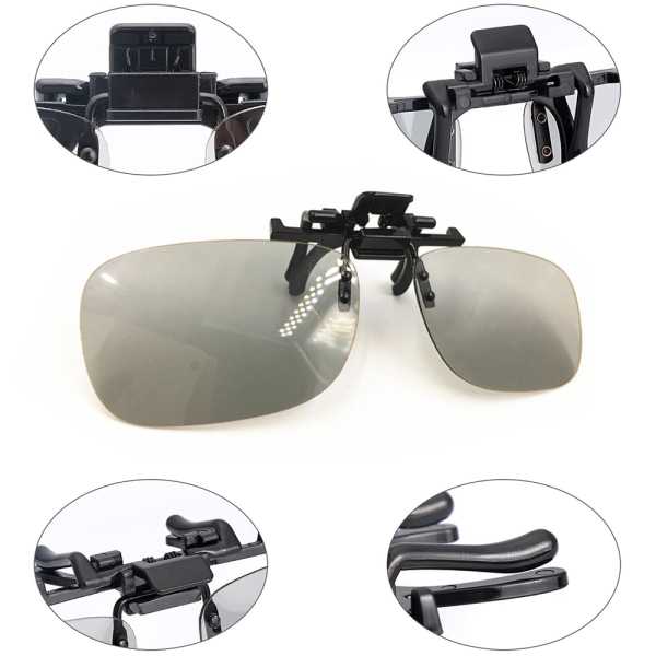 3D-briller clip-on 3D-anaglyph-briller til brillebrugere Goo