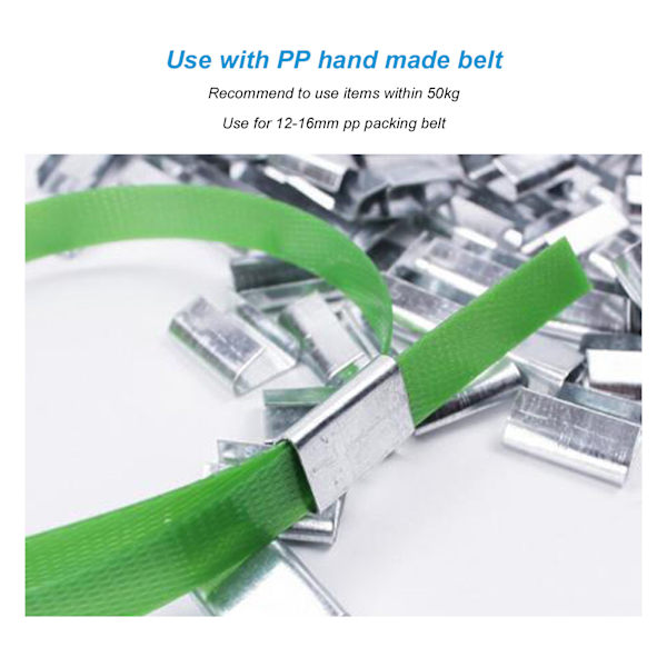 Förpackningsbandspännen 1KG Järnplåtbandsklämmor PP-band Förpackningsbeslag