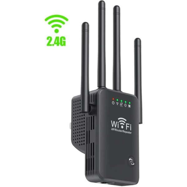 2024 Avanceret WiFi-forlænger, Stabil Signalforstærker med Ethernet-port, Understøtter op til 5000 Sq. Ft. dækning, Multifunktionelle tilstande for problemfri forbindelse
