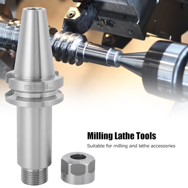 CNC Verktygshållare Collet Chuck Verktygshållare Fräsverktyg Hög Noggrannhet 40cr BT30-ER16-100