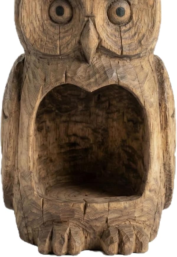 Ugle fuglefoderhus harpiks ornament til haven