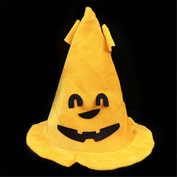 1 st Halloween Söt Pumpahatt Kostymrekvisita för Barn Vuxna Cosplay Party Tillbehör (Rund)