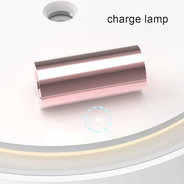 Luftfukter med 7 fargede LED-lys, USB-lading, for hjem, kontor og skrivebord, hvit