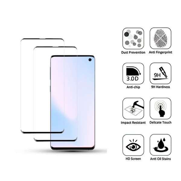 2-pack Samsung S10 Skärmskydd - Härdat Glas 9H - Superkvalitet 3D