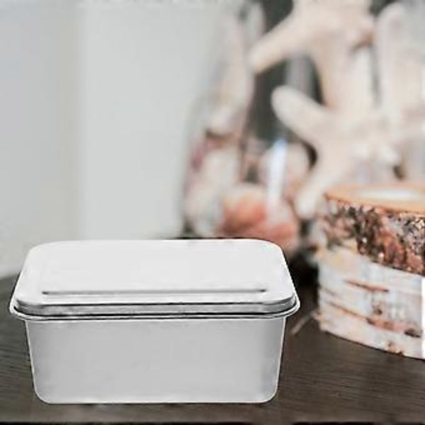 1 Sæt Tiramisu Kageform Rustfrit Stål Bageform med Låg Kagebageform Rustfrit Stål Boks