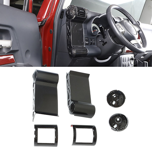 Car Side Vent Outlet Trim Carbon Fiber Style Replacement for FJ CRUISER XJ10 2007‑2021