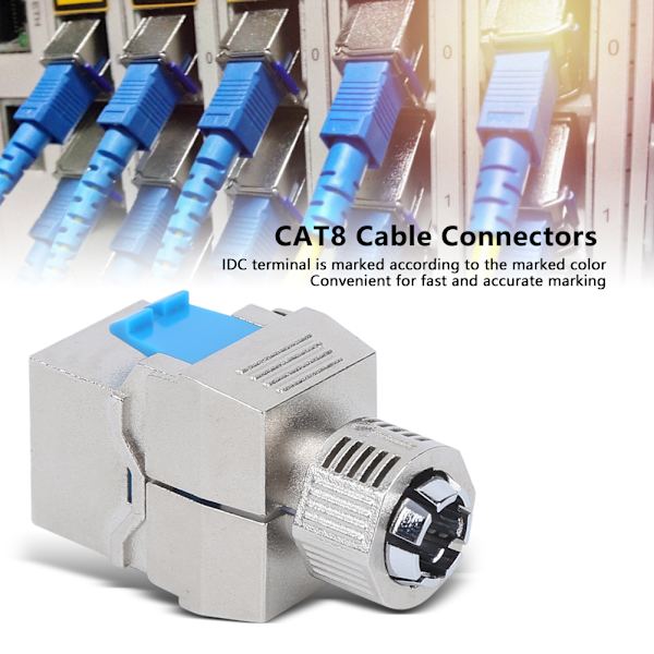 CAT8 Modul Computernetværk Ingen Punch Down Værktøj Afskærmet RJ45 Netværkskabel Informationsmodul
