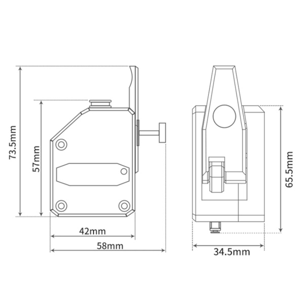 3D Printer Ekstruder Kit 1.75mm Filament Ekstruder 3:1 Forhold Dobbelt Gear Drev Hastighedsreduktion