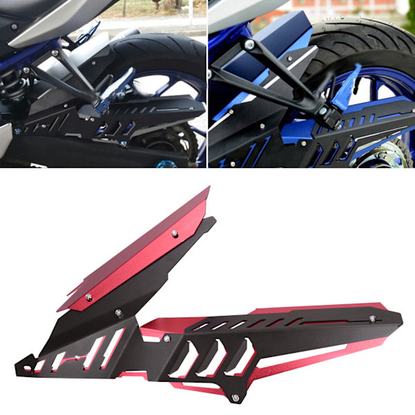 Bakskärm Kedjeskydd Cover CNC Aluminium Legering Passar Yamaha YZF-R25/YZF-R3/MT-25/MT-03 (Röd)