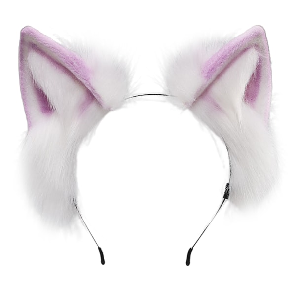 Cat Fox Faux Fur Ears Headband Cute Halloween Fancy Dress Handma