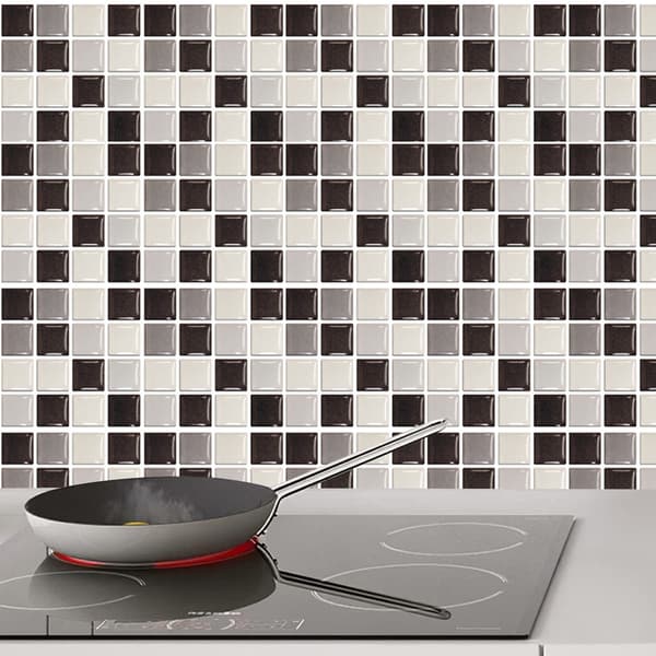 30 stk. selvklebende mosaikkfliser for bad, 10x10 cm