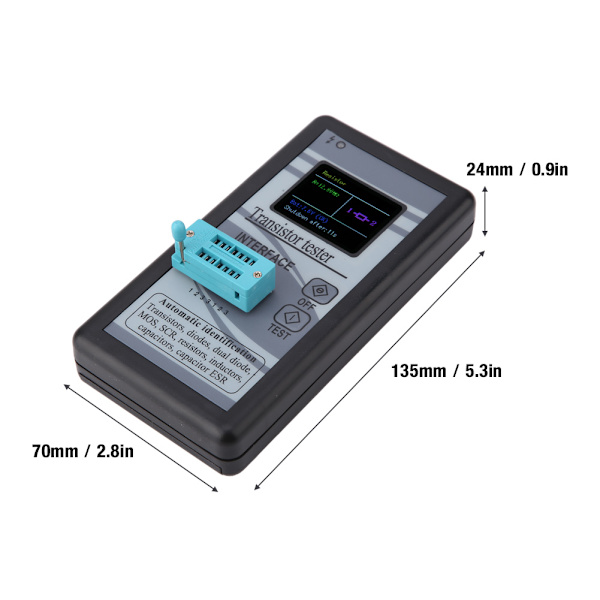 M328 Multifunktionell LCD-display Digital Transistor Testare 0.5Ω - 50MΩ