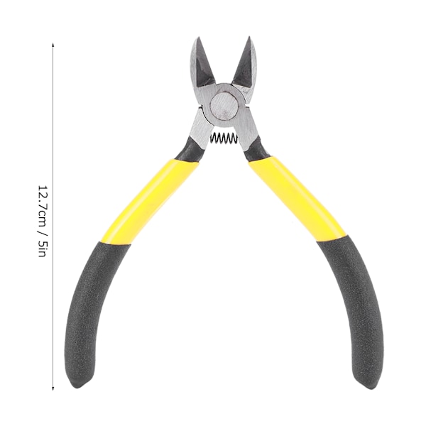 Diagonal Tång Högkolstål Kropp 2-Färgad Halksäker Handtag Återfjädrande Svans Flush Cutter 5 Tum