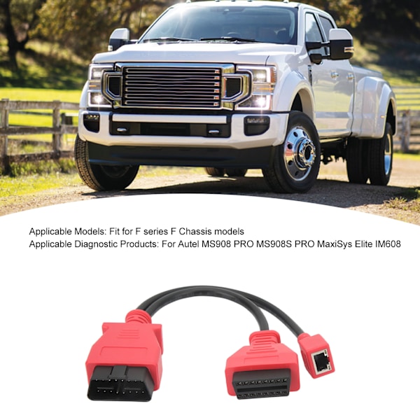 Programmeringskabelkontakt Ethernet OBD2 Kabeladapter for Autel MS908 PRO MS908S PRO MaxiSys Elite IM608 for F-chassis