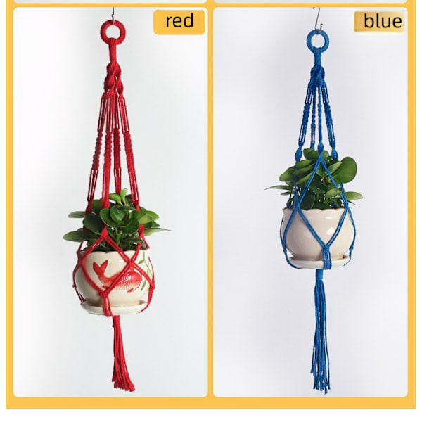 Eleganta Makramé Växthängare, Boho Heminredning Hängande Planteringskärl Med Hög Hållbarhet Och Styrka, Enkel Installation För Inomhus Blomkrukor Hållare