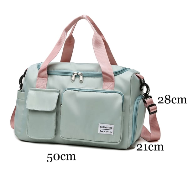 Hand Luggage Bag for Airplane Travel Bag Small Foldable Hand Luggage Ryanair Sports Bag Hospital Bag Weekender Bag, Mint Green