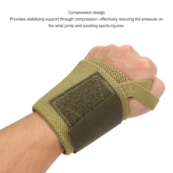 Handledsstöd för tyngdlyftning Nylon Andningsbart Justerbart Handledsstöd Kompressionsbandage med tumögla för gymträning Grön