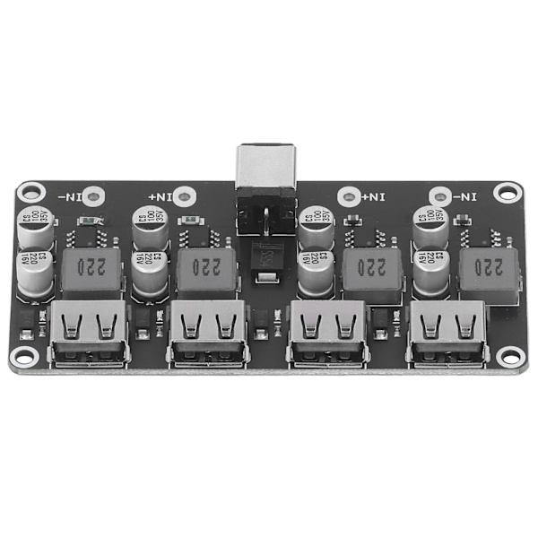 Buck-omvandlare 4-kanals USB 6‑32V till 3‑12V Snabbladdning DC-strömförsörjningskort