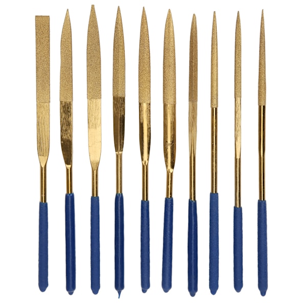 10 stk. Sæt 4x160mm Mini Titaniumbelagte Diamant-Fil Sæt til Stål Keramik Glasbearbejdning