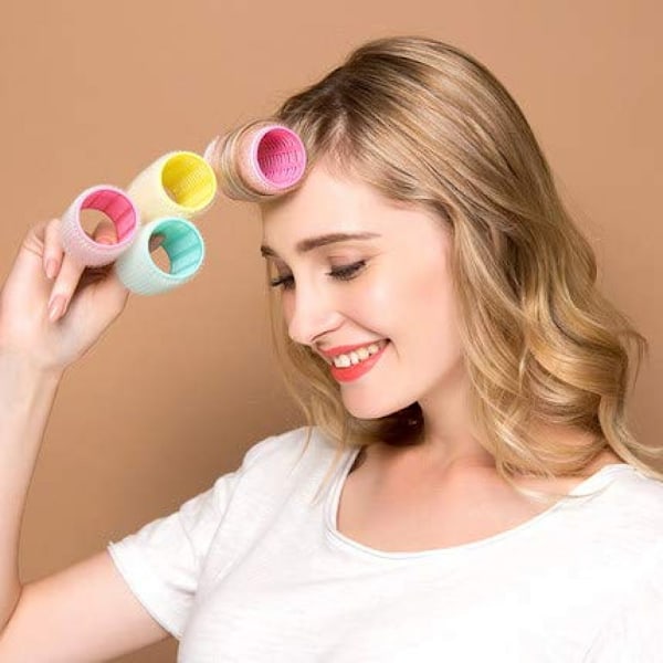 DIY Lockiga Frisyr Hårrullar, Den Perfekta Följeslagaren För Att Skapa Friskt Hår Och Naturliga Fluffiga Stilar, 12-pack Jumbo Storlek I Färgstarka
