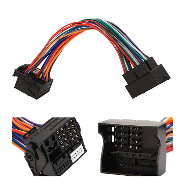 PQ Forlængeradapterkabel 40 Pins Universal Stabil Ydeevne Bilradio Ledningsnet 23cm / 9.06in